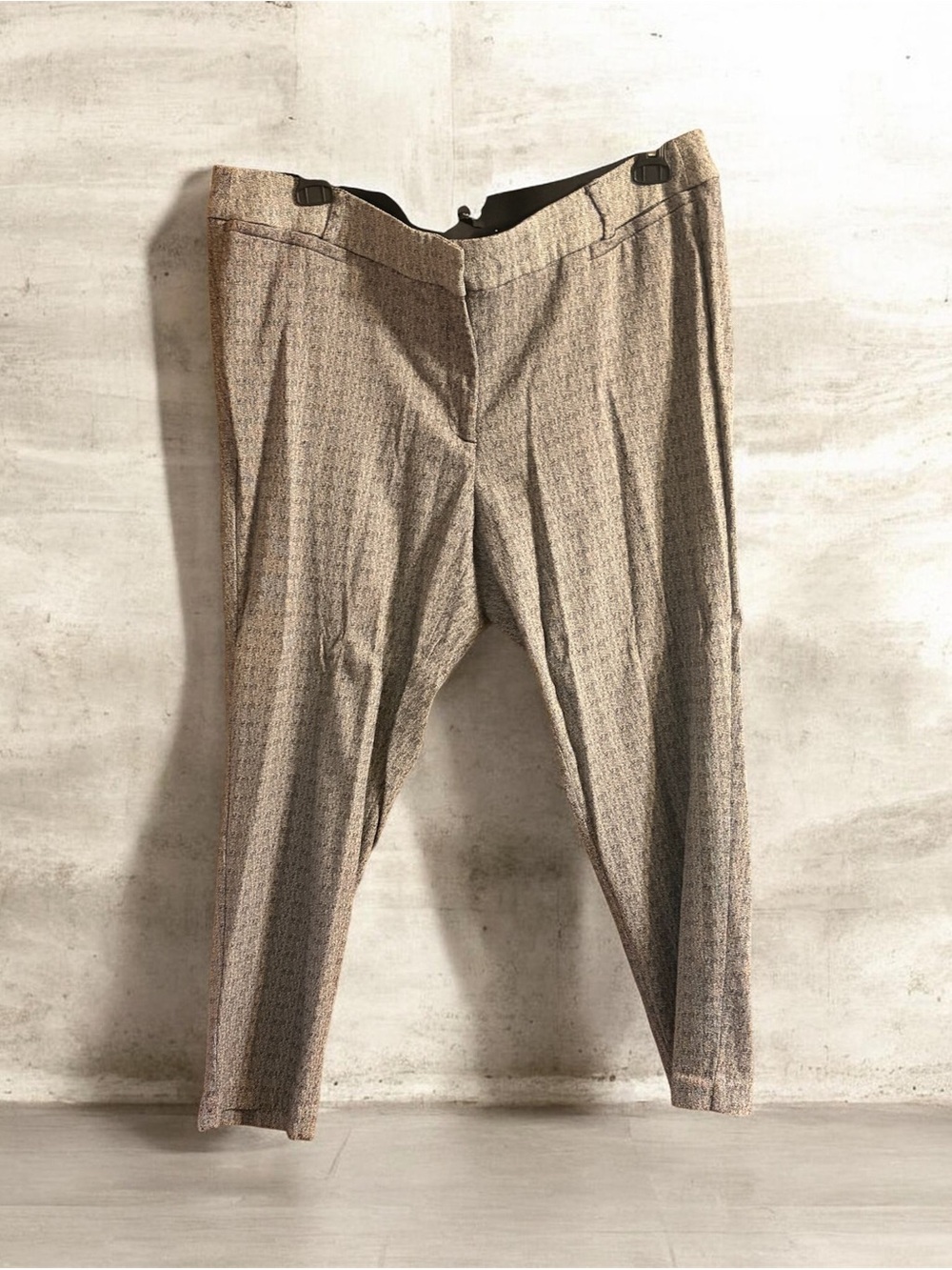 Black and White Patterned Dress Pants
